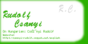 rudolf csanyi business card